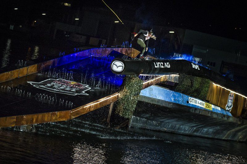 James Windsor of Australia performs at the Red Bull Wake of Steel in Linz, Austria on May 20, 2016