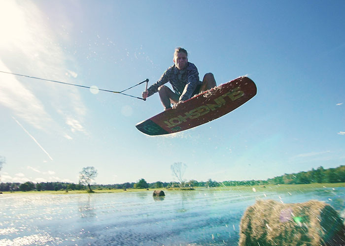 WAKEBOARDING BETWEEN HAY BALES Simon Pettai