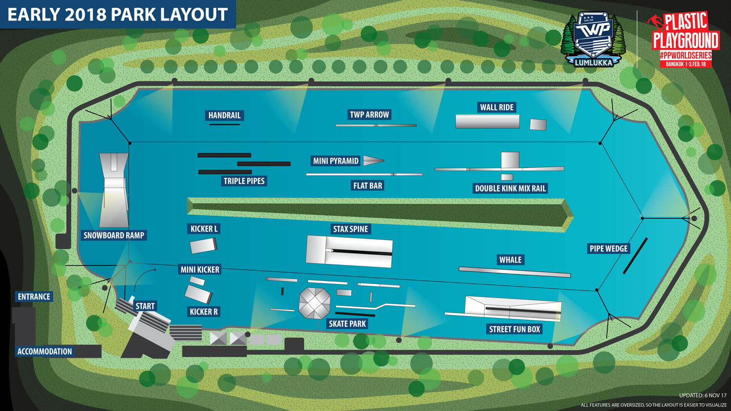 thai wake park plastic playground setup